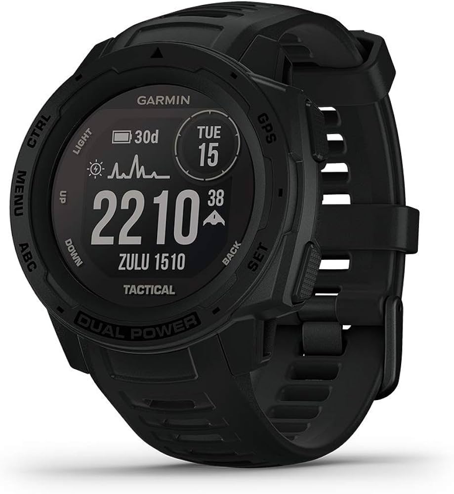 Amazon | ガーミン Instinct Dual Power Tactical Edition Black 小