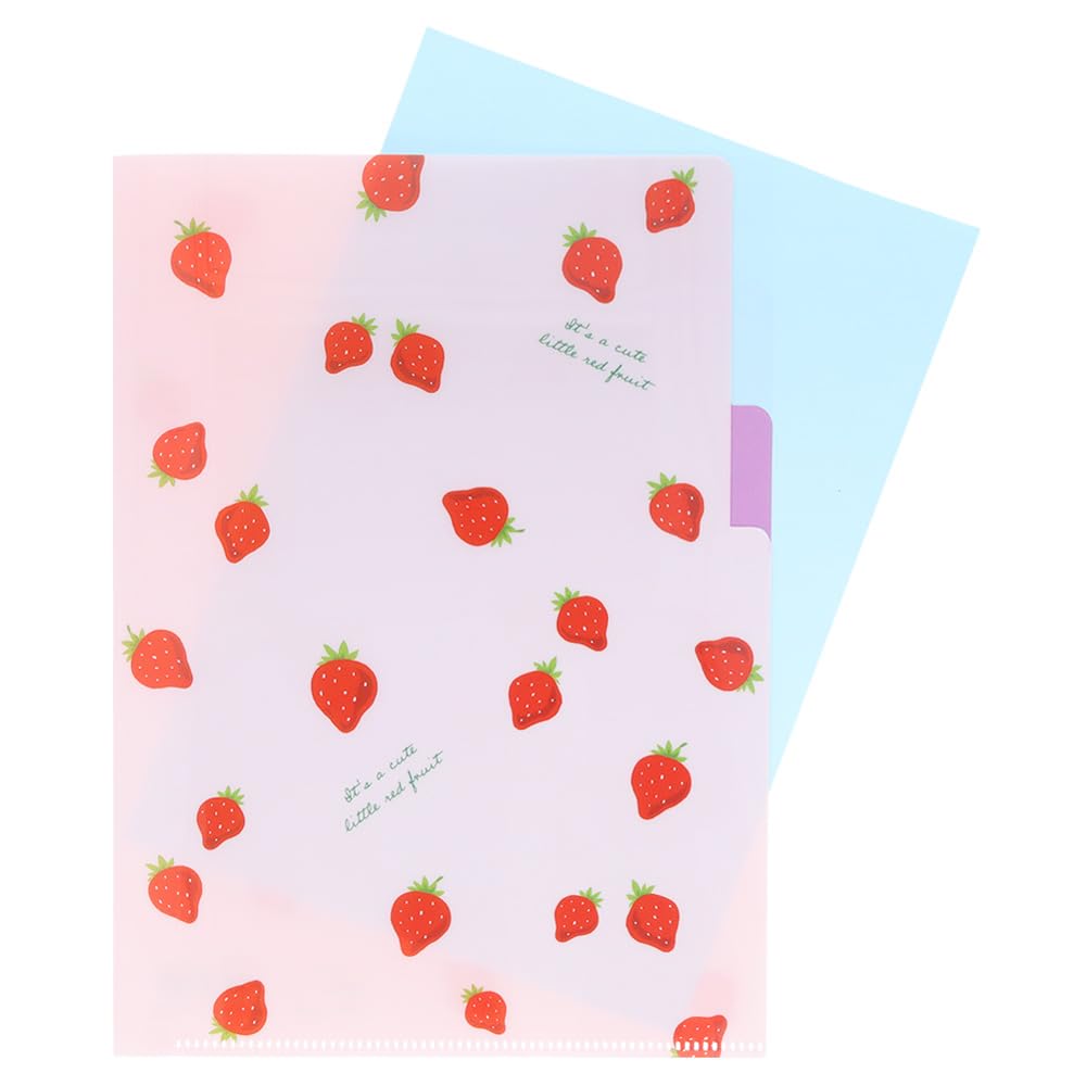 Amazon | サンスター文具 ICHIGO4 クリアファイルA5 3P B イチゴ