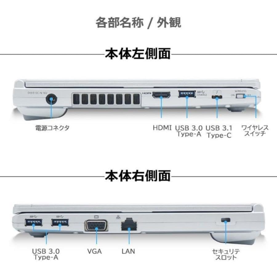Amazon.co.jp: 【整備済み品】Panasonic ‎Let`s note CF-SV8 【Windows
