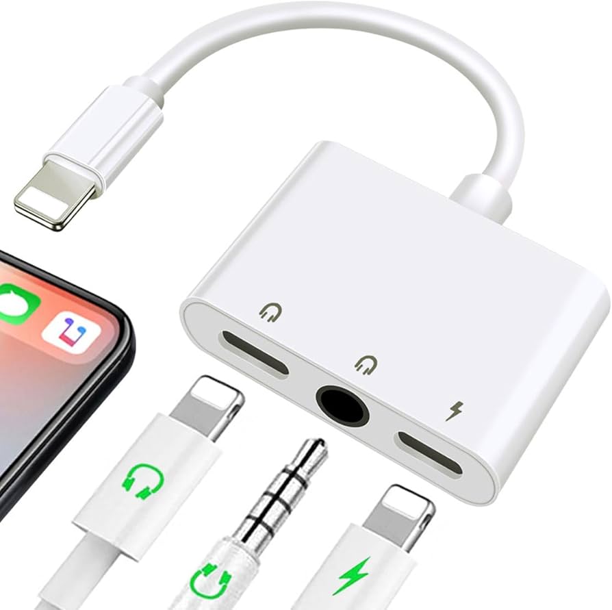 Amazon.co.jp: 3イン1 ヘッドホンアダプター iPhone用 ライトニング