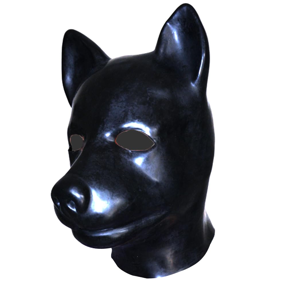 Amazon.co.jp: [EXLATEX] ラテックスフード犬アニマルラバーマスク