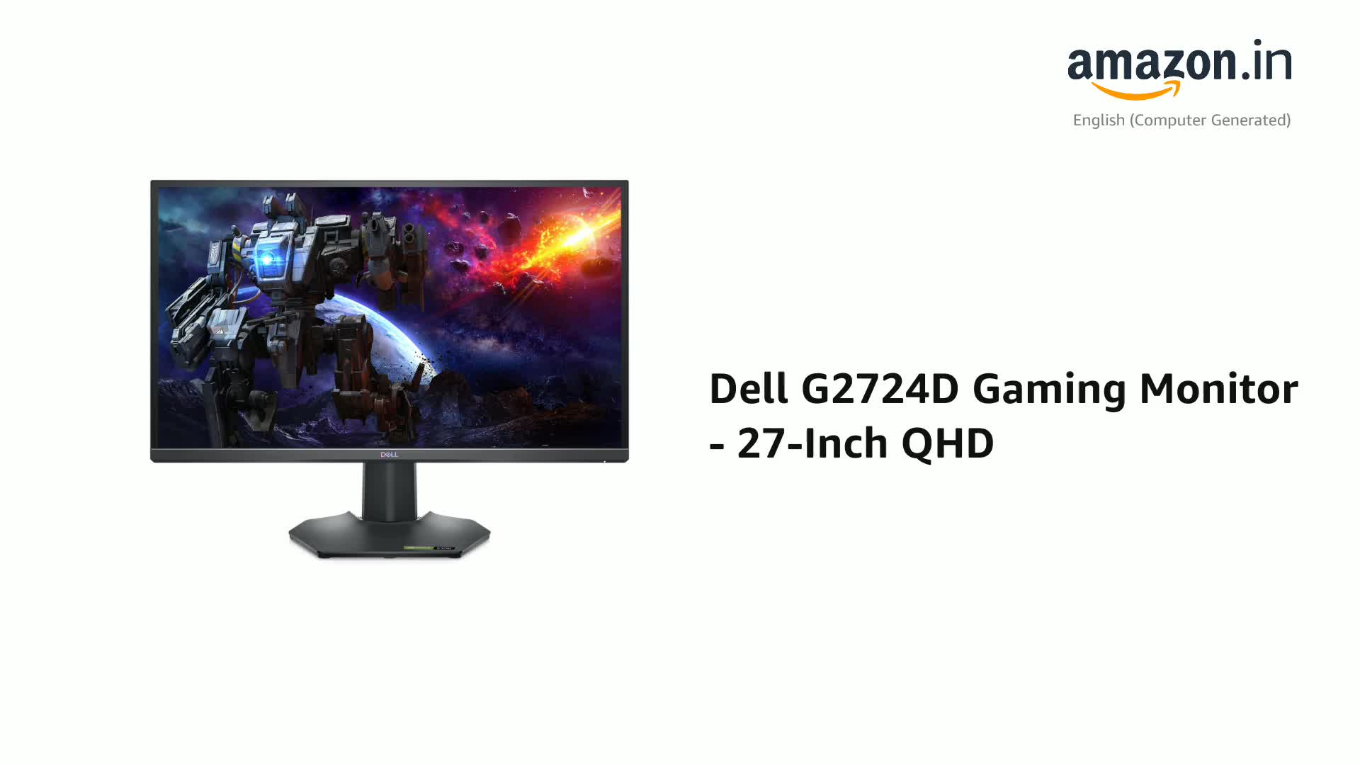Dell G2724D Gaming Monitor - 27-Inch QHD (2560x1440) 165Hz 1Ms