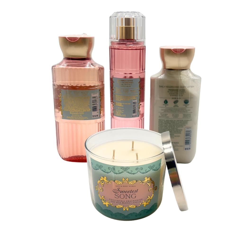 Amazon.com : Bath & Body Works SWEETEST SONG 4-piece Deluxe Gift