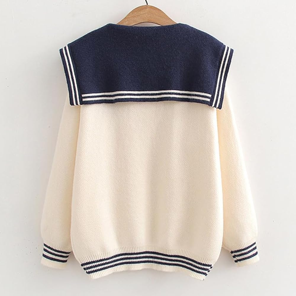 BAIMORE Teen Girls Kawaii Japanese Sailor Collar Cartoon Bear