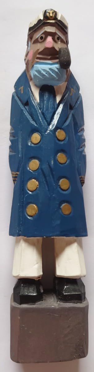 Amazon.co.jp: 木彫り人形マドロス船長パイプ 303 : ファッション