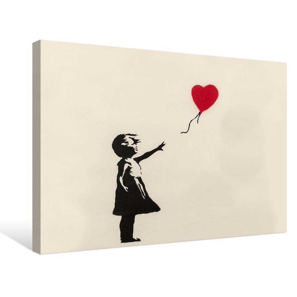 Amazon.co.jp: 7 CANVAS Banksy バンクシー 風船と少女 ポスター