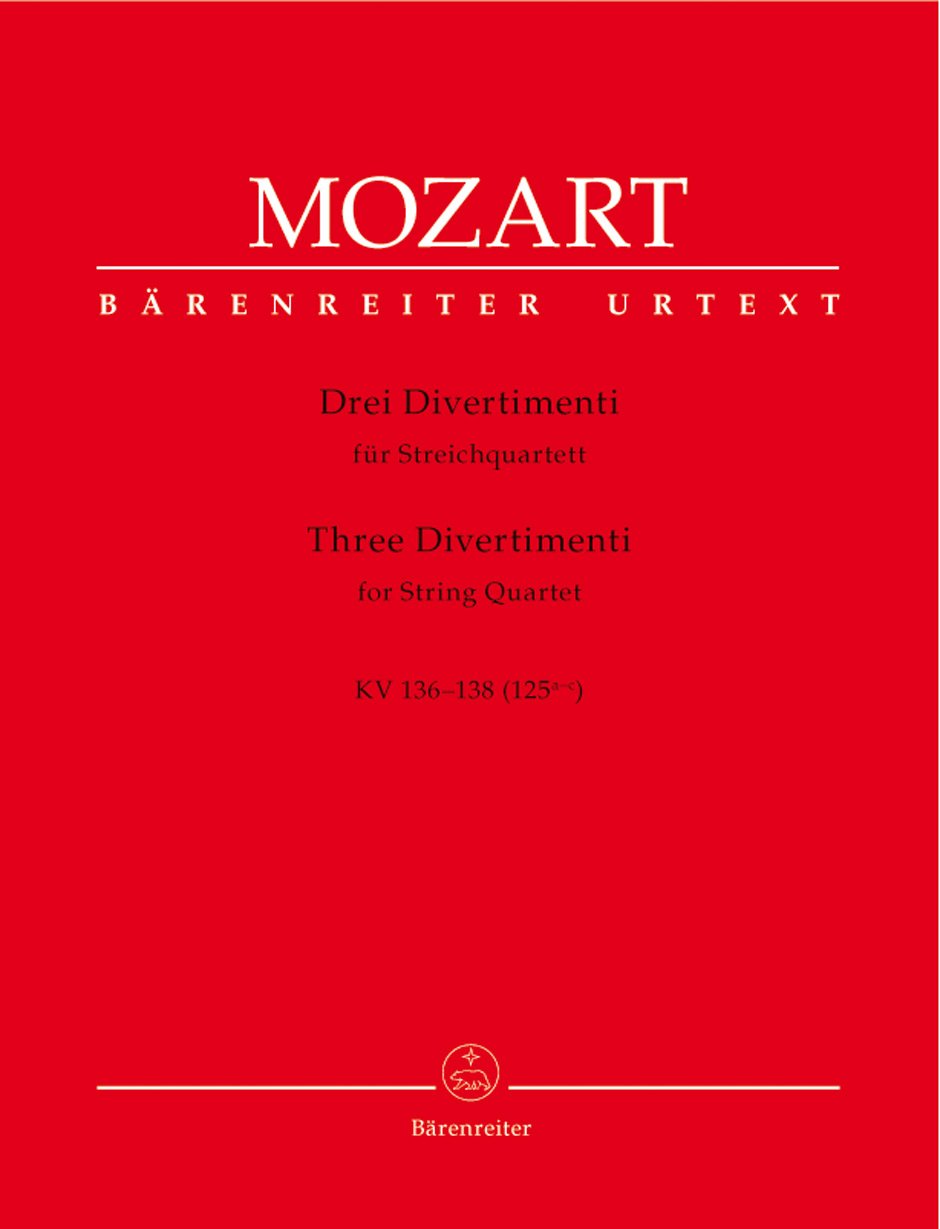 モーツァルト: ディヴェルティメント KV 136-138(バイオリン×2、ビオラ