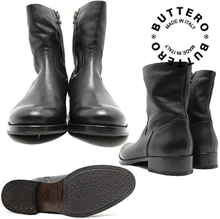 Amazon | [ブッテロ] 日本正規品 定番サイドジップブーツ ネロ