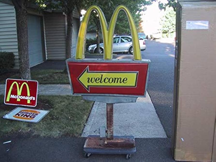Amazon.co.jp: 非売品 米国マクドナルド ドライブスルー店舗用サイン