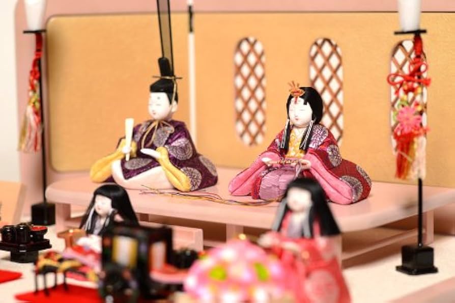 Amazon | 【雛人形】 五人飾：春和雛：柿沼東光作【ひな人形】【木目込