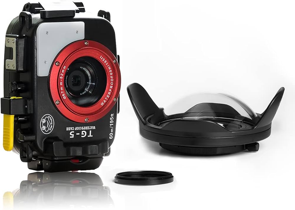 Amazon | Seafrogs 防水ケース オリンパス TG-5用 ドームポートと