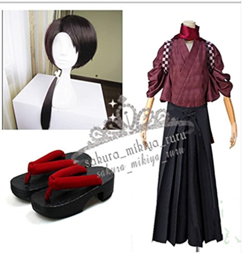 Amazon.co.jp: コスプレ衣装☆刀剣乱舞加州清光内番+ウィッグ+靴+髪