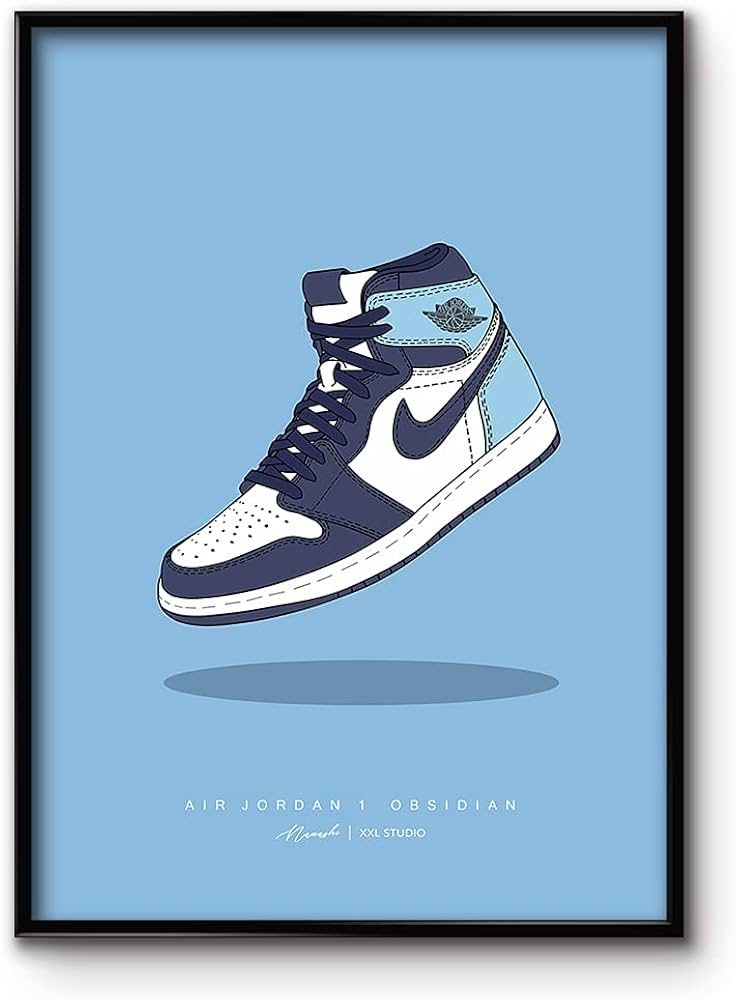 Amazon.co.jp: AJ1 オブシディアン/OBSIDIAN スニーカーポスター