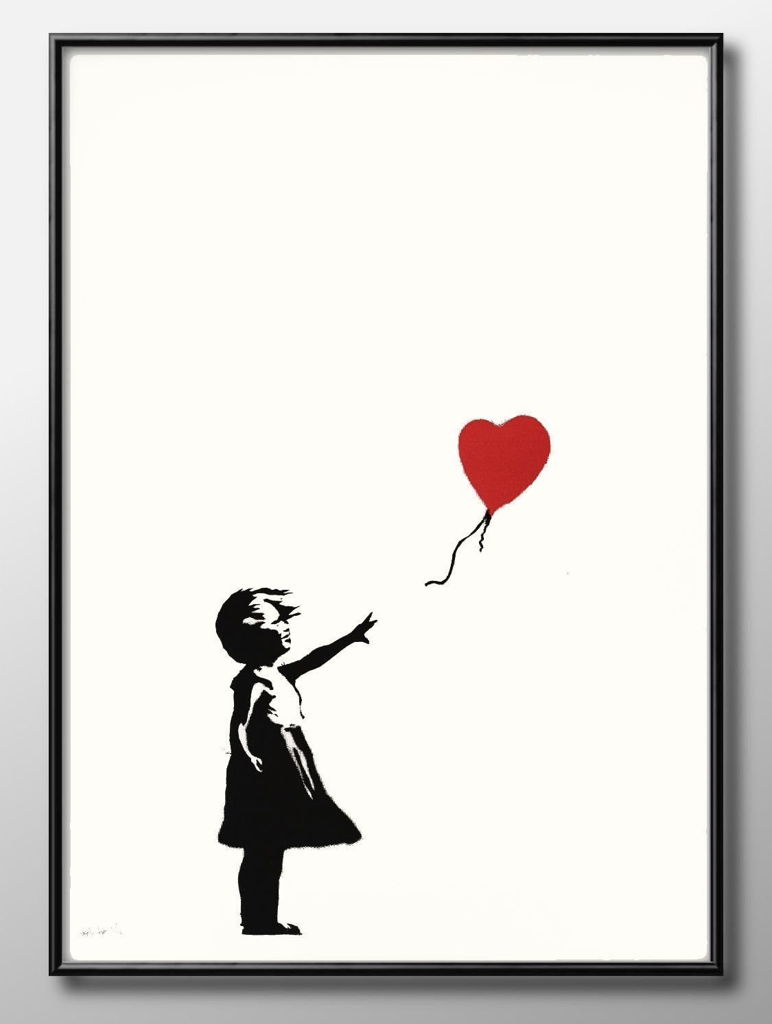 Amazon.co.jp: バンクシー 赤い風船に手を伸ばす少女 A3 サイズ