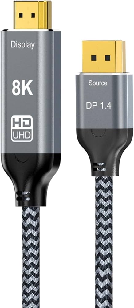 Amazon | 8K DisplayPort (ディスプレイポート) - HDMI 変換ケーブル