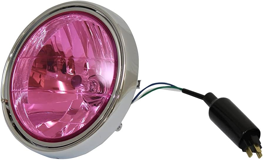 Amazon | カワサキ車用 φ180 マルチリフレクター ヘッドライト ピンク