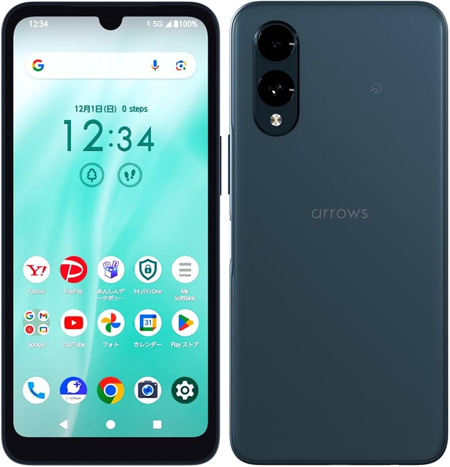 Amazon | Simフリー arrows We2 ネイビーグリーン A402DC Softbank
