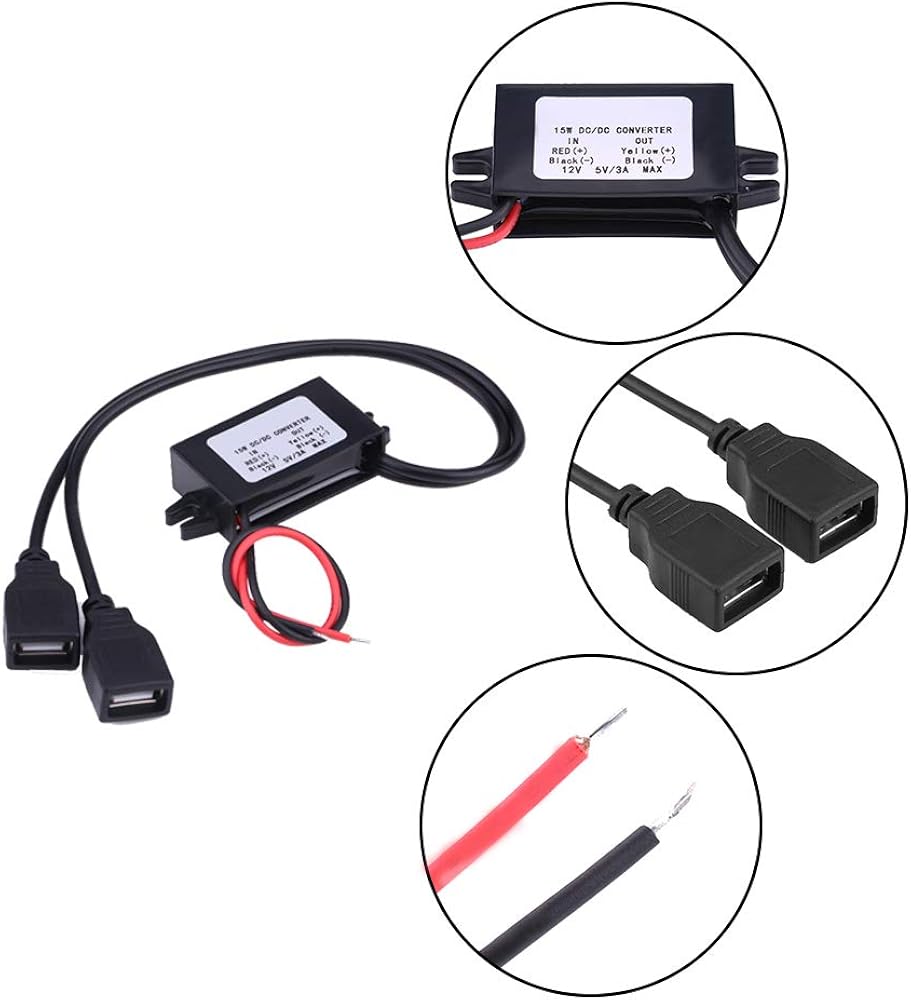 Amazon.co.jp: デュアル ダブル 2USB DC-DC カー コンバータ