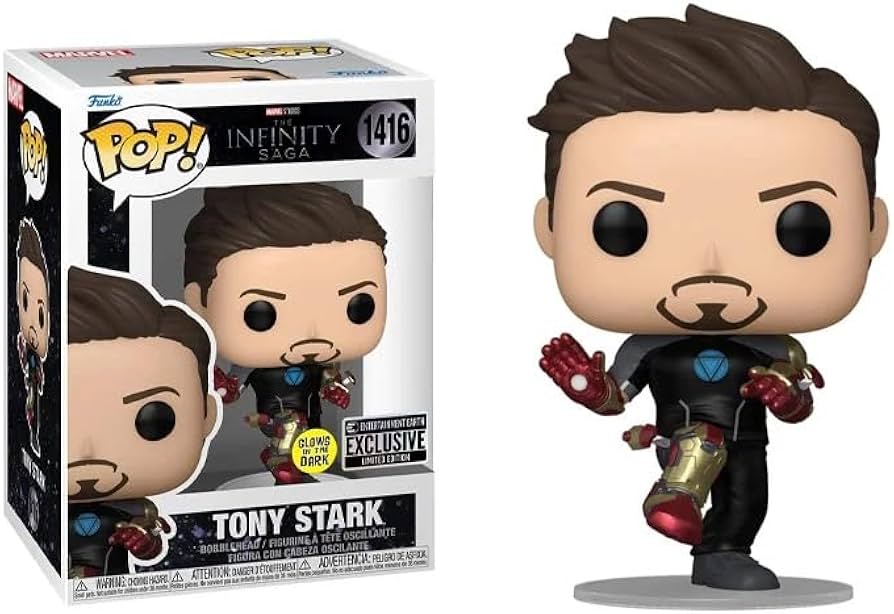 Amazon.com: Funko Infinity Saga Tony Stark Mark 42 Suit-Up Glow-in
