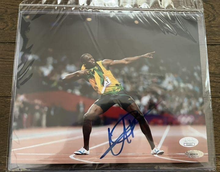 Amazon.co.jp: 人類史上最速 ウサインボルト 直筆サイン 鑑定書付き