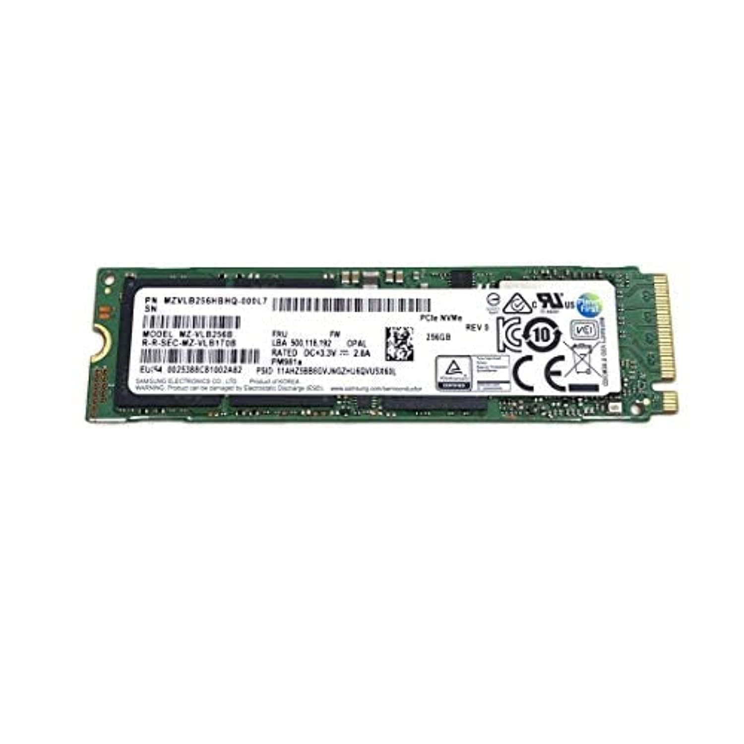 Samsung SSD 256GB PM981a M.2 2280 PCIe Gen3 x4 NVMe MZVLB256HBHQ
