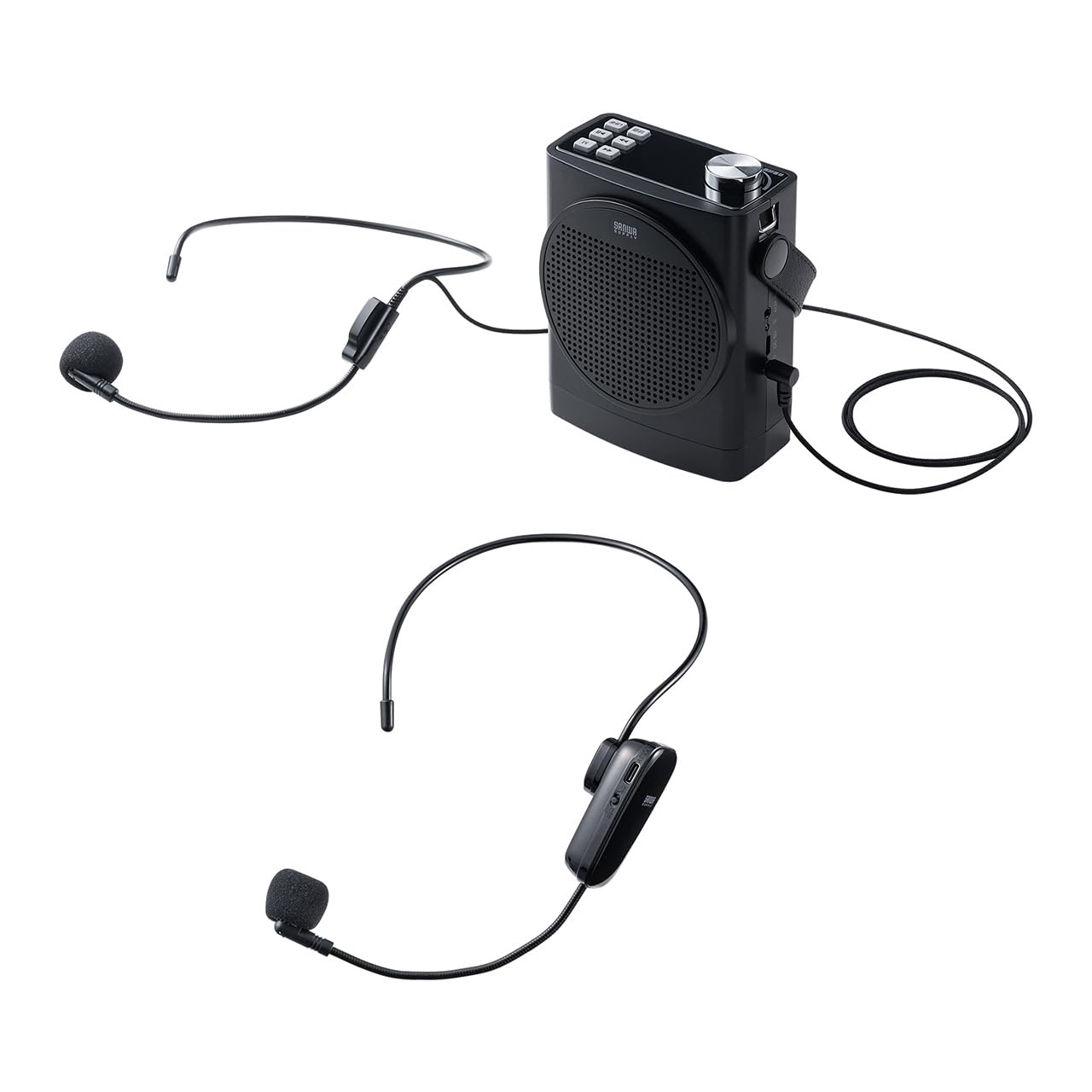 Amazon.co.jp: サンワダイレクト 拡声器 ハンズフリー ワイヤレス 有線