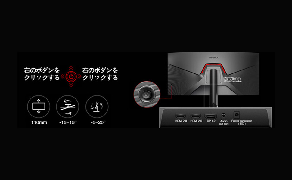 Amazon.co.jp: KOORUI 34インチ モニター ウルトラワイドモニター 湾曲