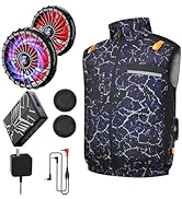 Amazon.co.jp: 空調マン 50V超高出力 空調作業服 夏用 ファン付き 半袖