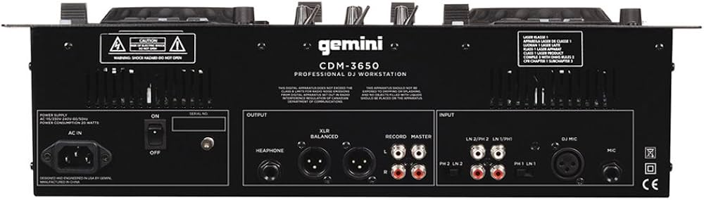 Gemini CDM-3650 Dual CD Mixing Console : Amazon.co.uk: Musical