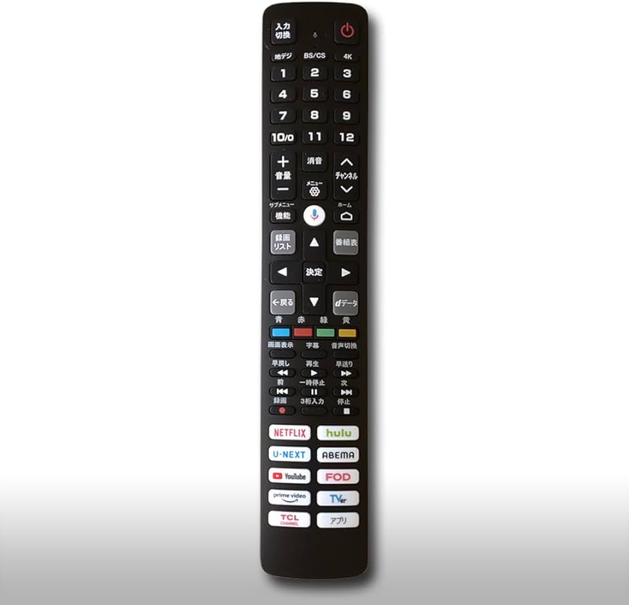 Amazon | テレビリモコン TCL 純正品 RC843JJB1 スマートテレビ用 4K