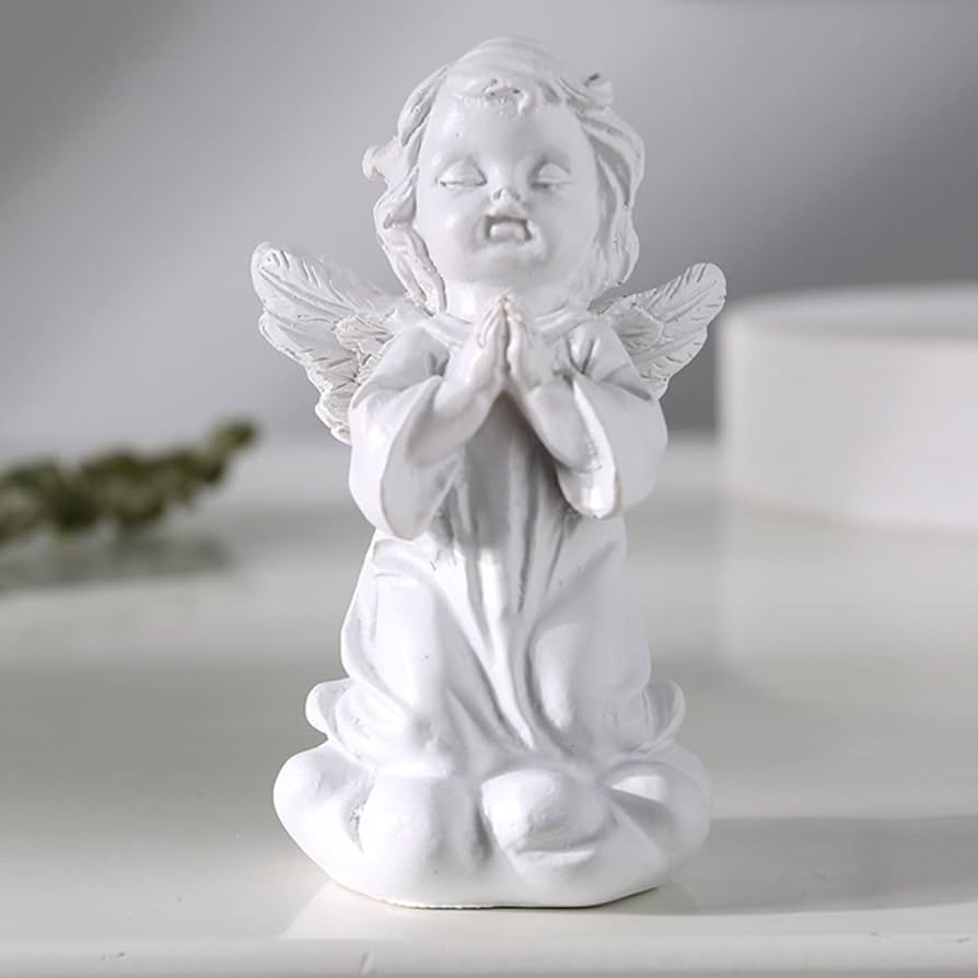 Amazon.co.jp: 天使のインテリア 置物 ホワイト 天使 癒しグッズ
