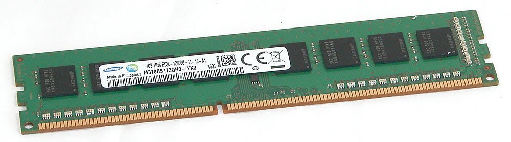 Samsung 4GB PC3L-12800U DDR3-1600 1RX8 Non-ECC UDIMM Memory
