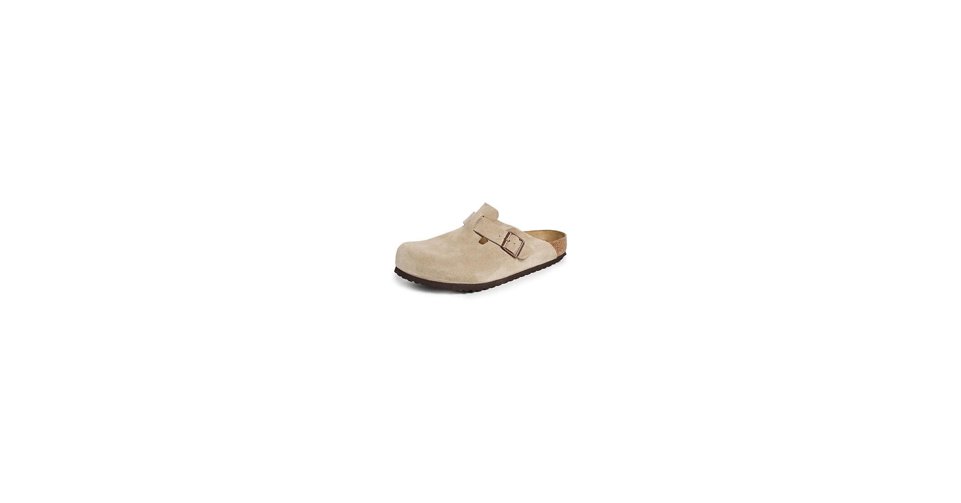 Amazon.com | Birkenstock Unisex Boston Soft Footbed, Taupe Suede