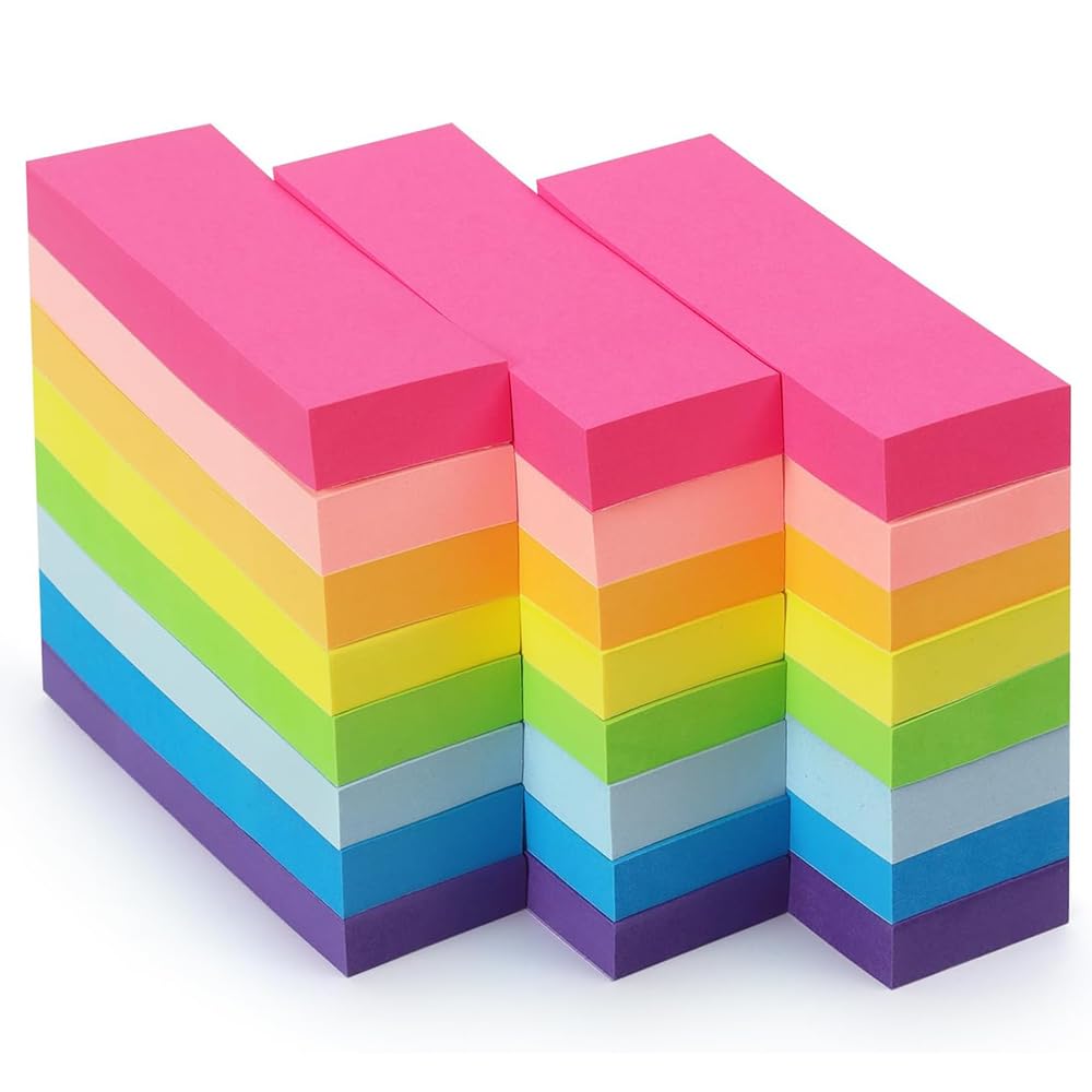 Amazon.co.jp: POPSFL 付箋 長方形 見出し 75×25mm 80枚×24冊 1920枚