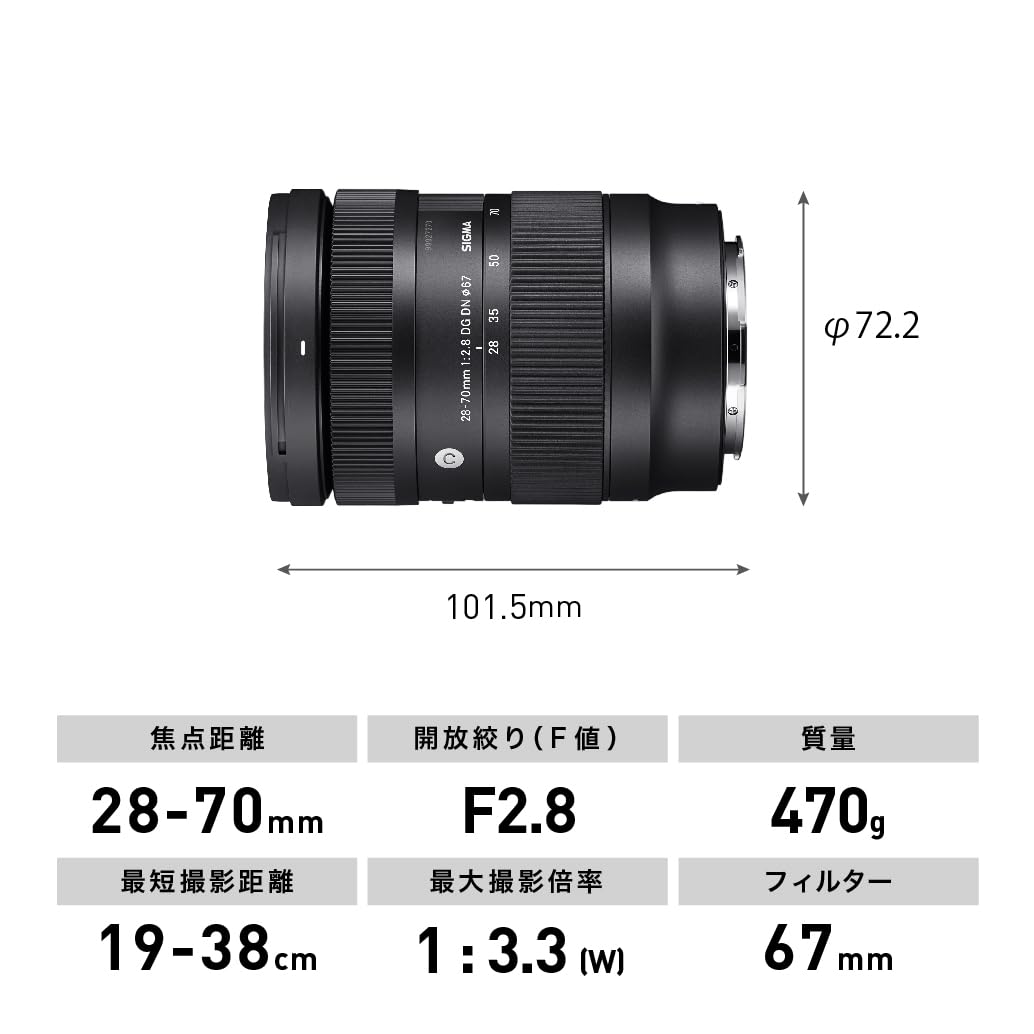 Sigma 28-70 mm F2.8 DG DN para Sony E : Amazon.com.br: Indústria e