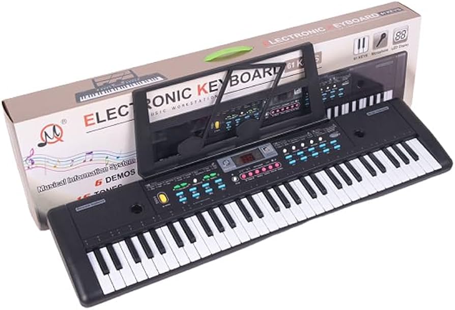 Amazon | 光った鍵盤をなぞるだけ！ガイド機能付き電子ピアノ (61鍵盤