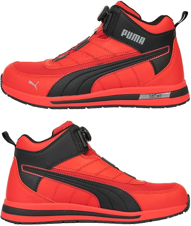 Amazon | [プーマ] 安全靴 スイッチバック レッド ディスク ミッド
