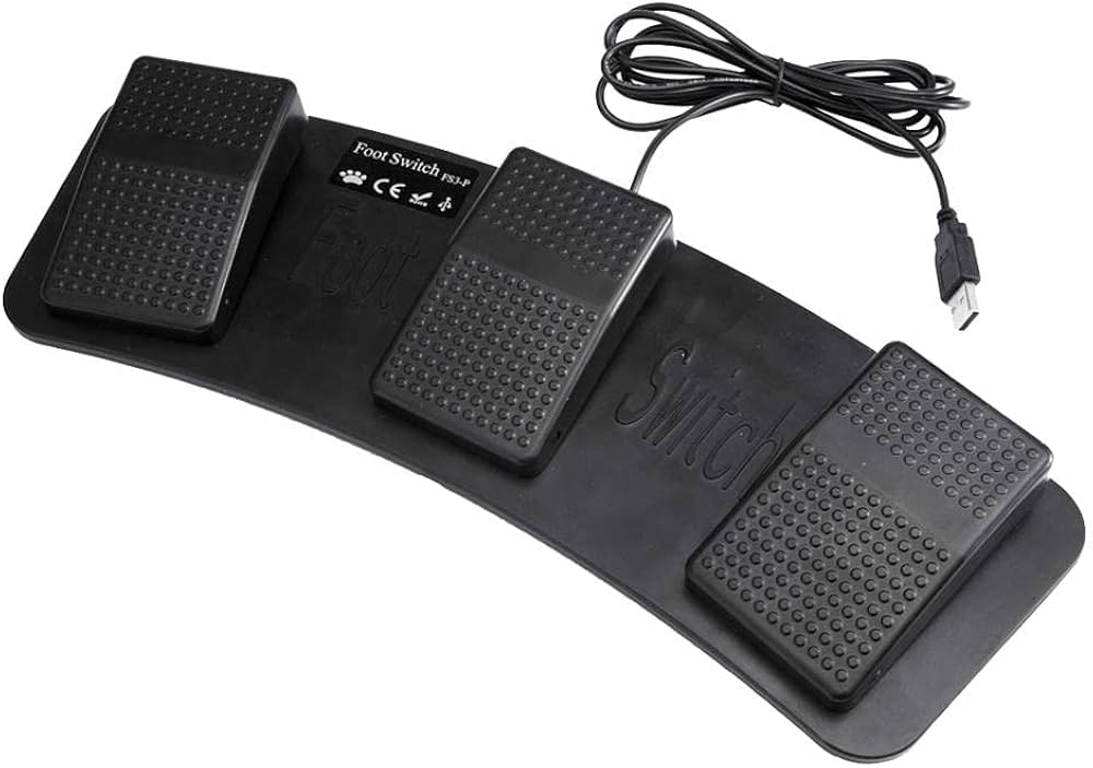 Amazon.co.jp: 3入力 フットペダル PC USBフットスイッチ マウス