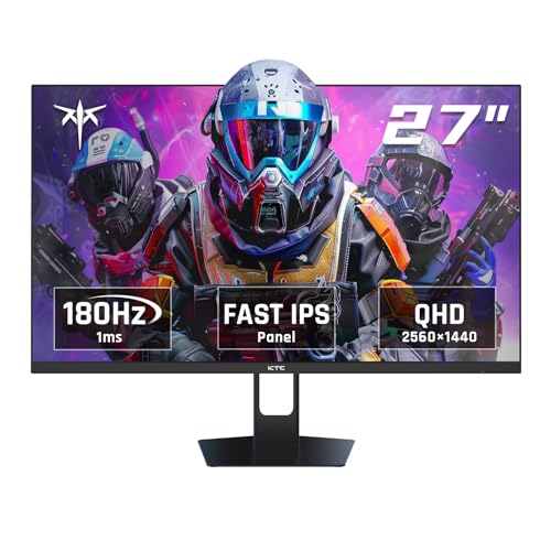 Amazon.co.jp: KTC 27 Inch QHD Gaming Monitor, 180Hz 1ms GTG Fast