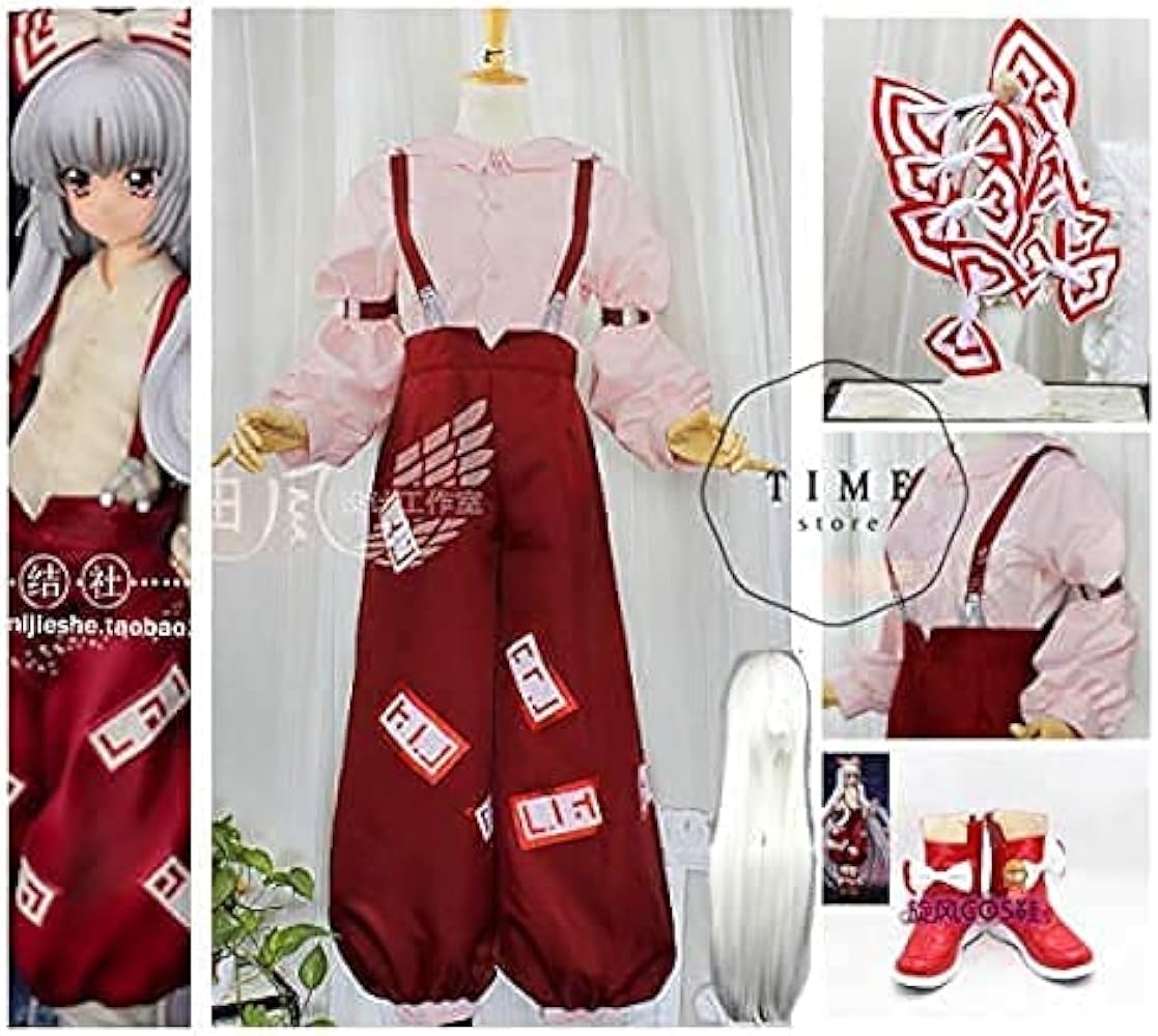Amazon.co.jp: [NOVSKI] project 東方永夜抄 藤原妹紅 コスプレ衣装＋