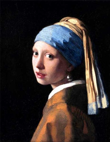 Amazon.co.jp: フェルメール・「真珠の耳飾りの 少女」 プリキャンバス