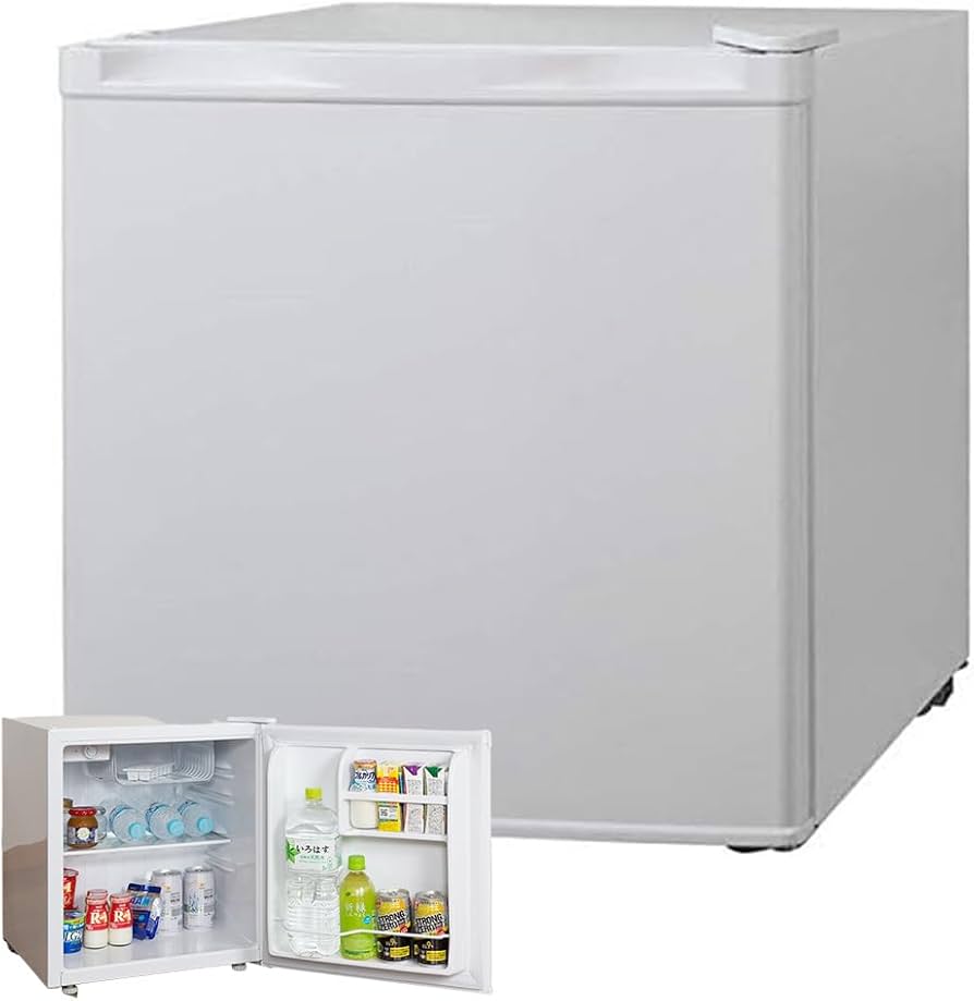 Amazon | iimono117 小型冷蔵庫 46L 両開き 製氷室付き 1ドア 右開き