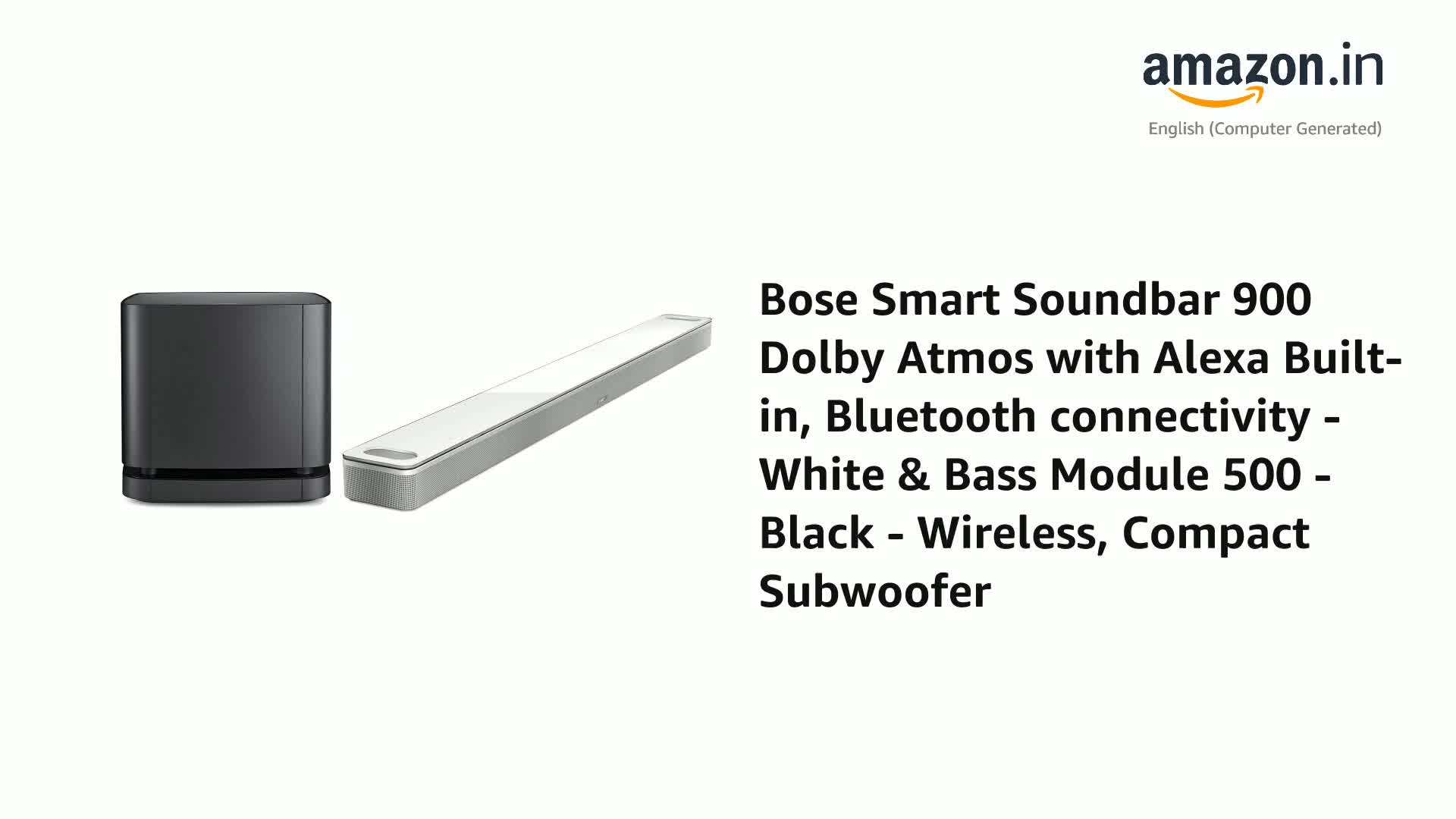 Bose Smart Soundbar 900 Dolby Atmos with Alexa Built-in, Bluetooth
