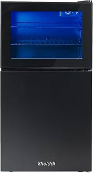 Amazon | 【中身が見える】Shelddi 小型冷蔵庫冷凍庫 80L 幅44.5cm