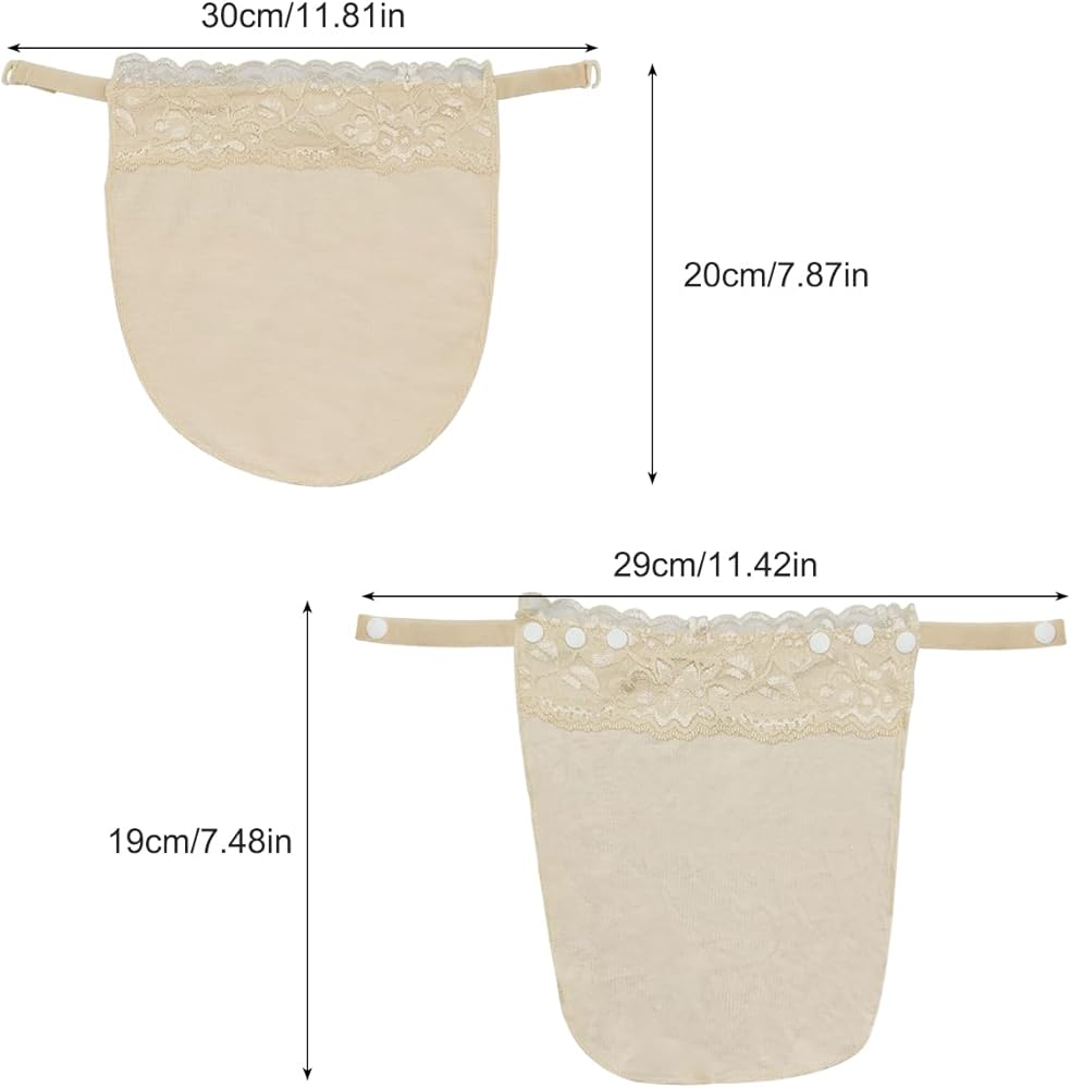 6 Pcs Lady Lace Clip-on Mock Camisole Bra Insert Overlay Modesty