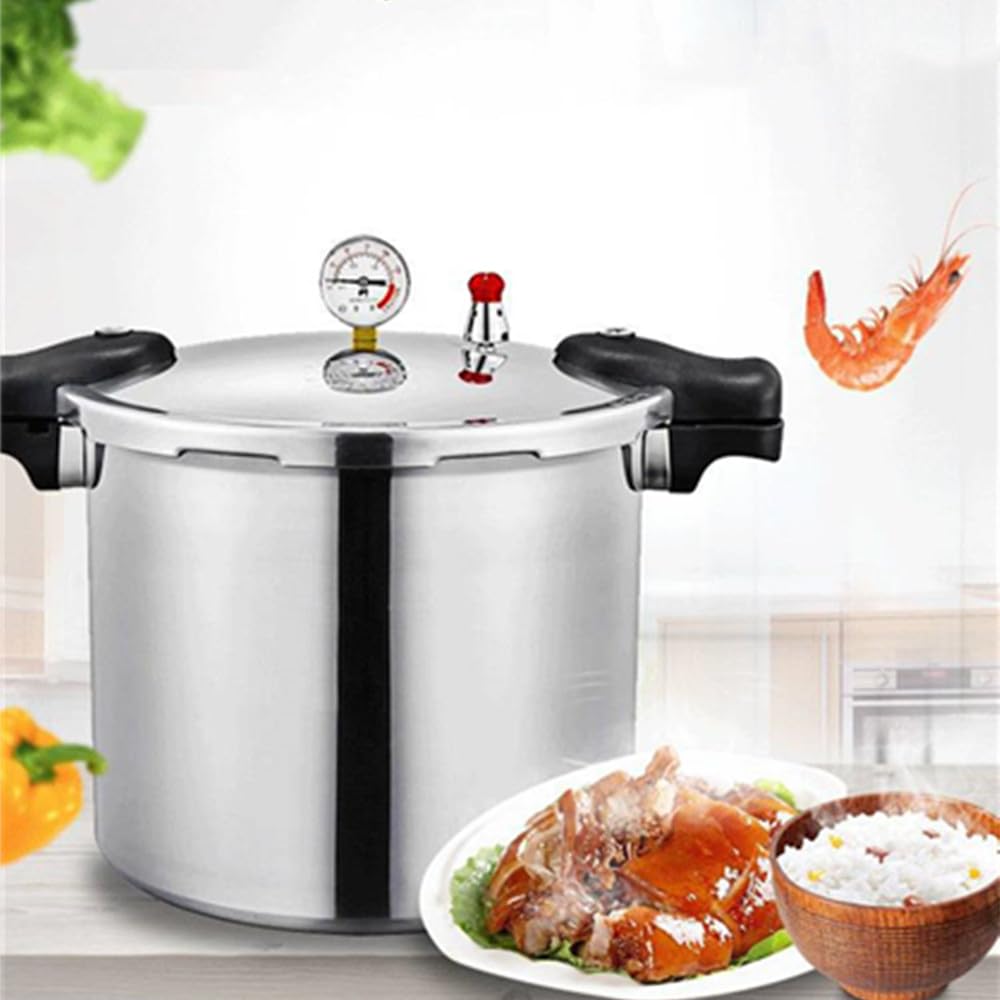 Amazon｜圧力鍋 業務用 大容量 圧力計付き アルミ合金 家庭用 気密性が