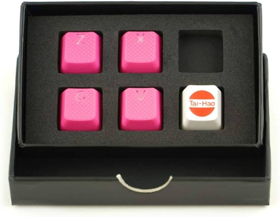 Amazon.co.jp: Tai-Hao ゴム製ゲーミングキーキャップ ZXCV ネオン