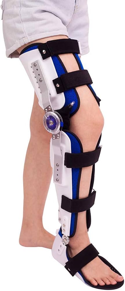 Amazon.co.jp: 脚スタビライザー調節可能な膝足首装具装具脚の骨折、脚