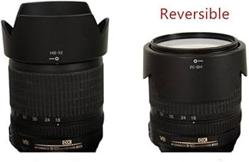 Amazon | KESOTO HB-32レンズフード 黒 ニコンDX AF-S 18-70mm 18