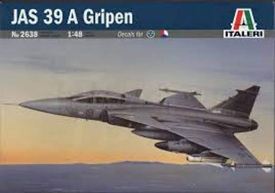 Amazon.com: Italeri Jas 39 A Gripen Sweden Air Force Scale 1 : 48